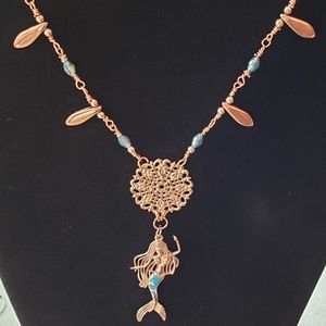 Genuine Rose Gold Opal Mermaid Necklace